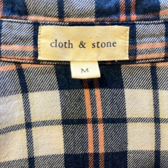 CLOTH AND STONE Anthropologie Plaid Button Down Shirt - Picture 3 of 4